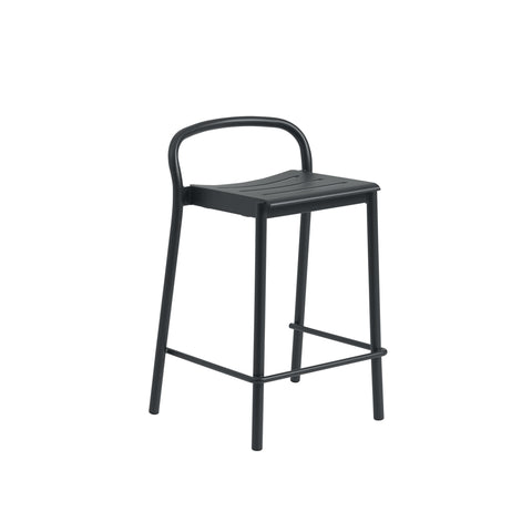 muuto linear counter stool in anthracite black