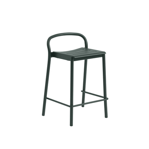 muto linear counter stool in dark green 