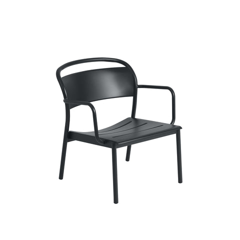 Linear Steel Lounge Armchair by Muuto in anthracite black