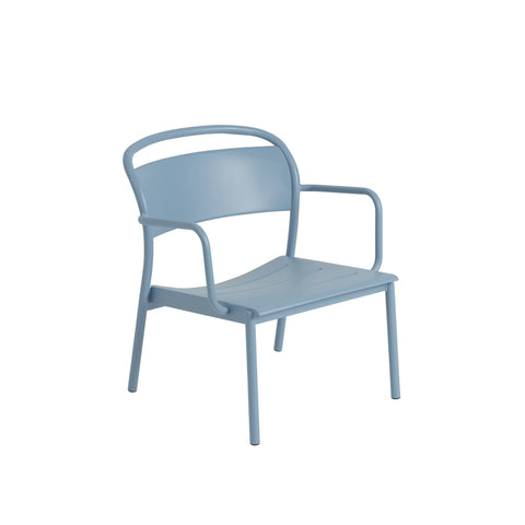 Linear Steel Lounge Armchair by Muuto in pale blue