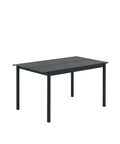 linear steel outdoor table by muuto in black