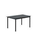 linear steel outdoor table by muuto in black