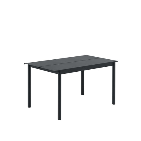 linear steel outdoor table by muuto in black