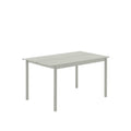 linear steel outdoor table by muuto in grey 