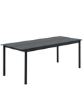 linear steel outdoor table by muuto in black