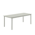 linear steel outdoor table by muuto in grey 