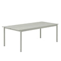 linear steel outdoor table by muuto in grey 