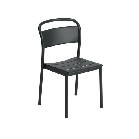 linear side chair by muuto in anthracite black