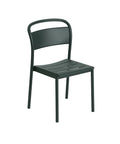 linear side chair by muuto in dark green