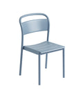 linear side chair by muuto in pale blue