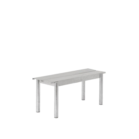 Muuto Linear Steel Bench in warm galvanized steel