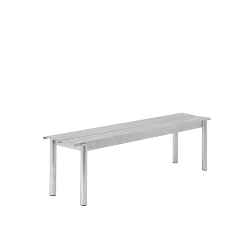 Muuto Linear Steel Bench in warm galvanized steel