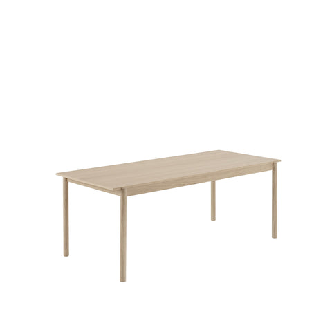 linear wood oak dining table by muuto