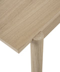 linear wood oak dining table detail by muuto