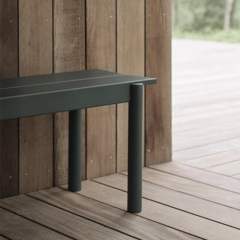 linear steel bench by muuto