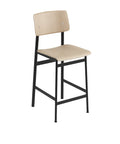 muuto loft counter stool black and oak 