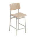 muuto loft counter stool in oak and grey 