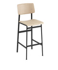 muuto loft bar stool black and oak 