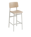 muuto loft bar stool grey and oak 