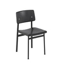 loft chair with black shell and black base by muuto