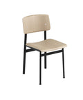 loft chair with oak shell and black base by muuto