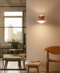 minimalist scandinavian brass pendant light