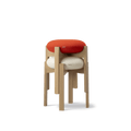 Fredericia Pioneer Stools stacked in oak with upholstered seats, Scandinavian design