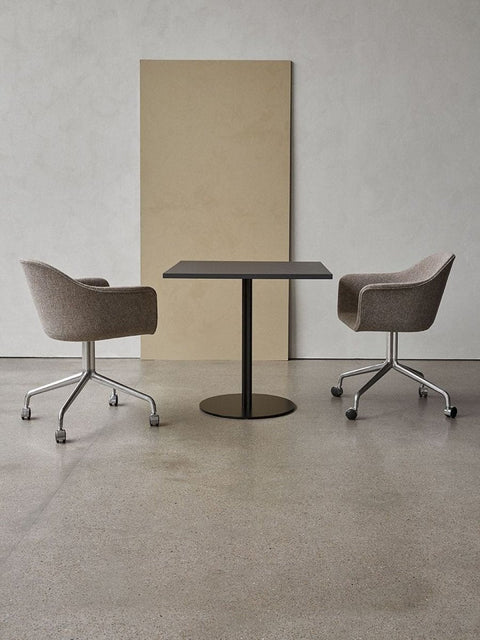 Audo Copenhagen Harbour Arm Chair, Dining Height, Upholstered in a styled interior