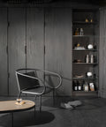 dark grey floors and dark grey wall panel inspiration for scandinavian style interior