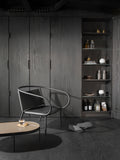 dark grey floors and dark grey wall panel inspiration for scandinavian style interior