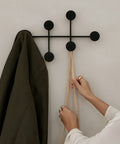 black powder coated coat rack by audo copenhagen