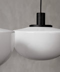 opal glass ceiling light pendant designed by norm architects for audo copenhagen