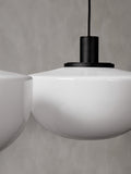 opal glass ceiling light pendant designed by norm architects for audo copenhagen