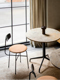Audo Copenhagen Harbour Column Table, Round, Counter Height with the Column Table Lamp