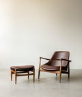 elizabeth lounge chair in walnut and dakar 0329 leather designed by ib kofod larsen for audo copenhagen