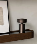 bronze column table lamp portable designed by norm architects for audo copenhagen