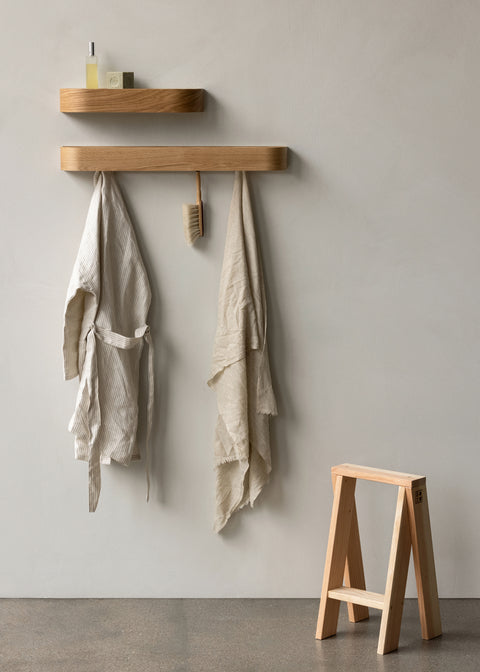 scandinavian oak coat rack by audo copenhagen