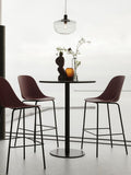 Audo Copenhagen Harbour Column Table, Round, Bar Height in a styled interior