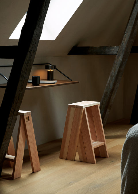 column table lamp portable designed by norm architects for audo copenhagen