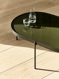 nono coffee table in dark green designed by norm architects for audo copenhagen