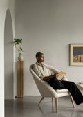 oda lounge chair in hallingdal and natural oak by audo copenhagen