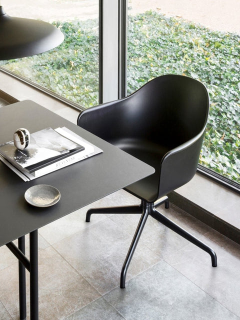 Audo Copenhagen Harbour Arm Chair, Dining Height, Upholstered in a styled interior