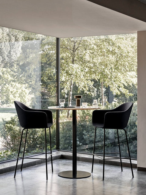 Audo Copenhagen Harbour Arm Chair, Counter & Bar Height, Upholstered in a styled interior