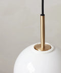 tr bulb pendant in brushed brass by audo copenhagen