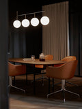 Audo Copenhagen Harbour Arm Chair, Dining Height, Upholstered with the Snaregade Dining Table