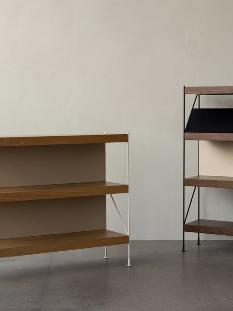 Audo Copenhagen Zet Magazine Shelf, 60" with the Zet Storage System