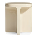 Small Talk Tall Side Table by Blu Dot in Ivory glass fiber reinforced concrete with high-gloss finish, front view