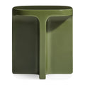 Small Talk Tall Side Table by Blu Dot in Olive glass fiber reinforced concrete with high-gloss finish, front view