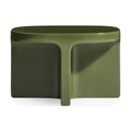 Small Talk Side Table by Blu Dot in Olive glass fiber reinforced concrete with high-gloss finish, front view