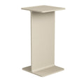 Museum Pedestal by TAF Studio for String Furniture in beige, a cast aluminium pedestal with an I-beam profile